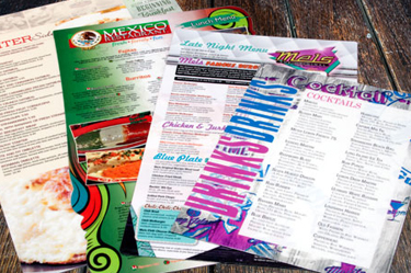 MenuWorks Laminated Restaurant Menu Printing MenuWorks Laminated Restaurant Menu Printing