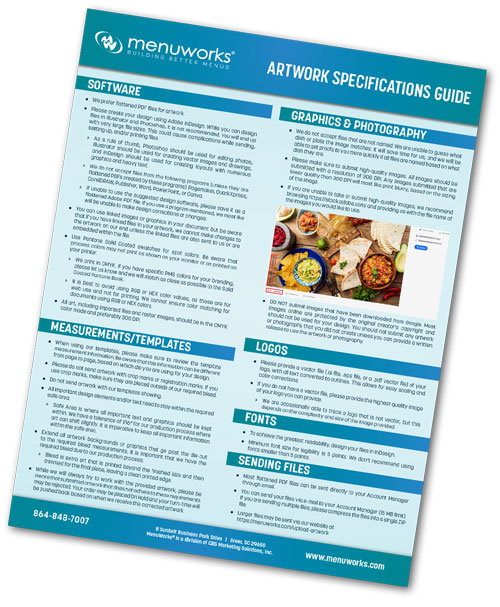 Artwork Specifications